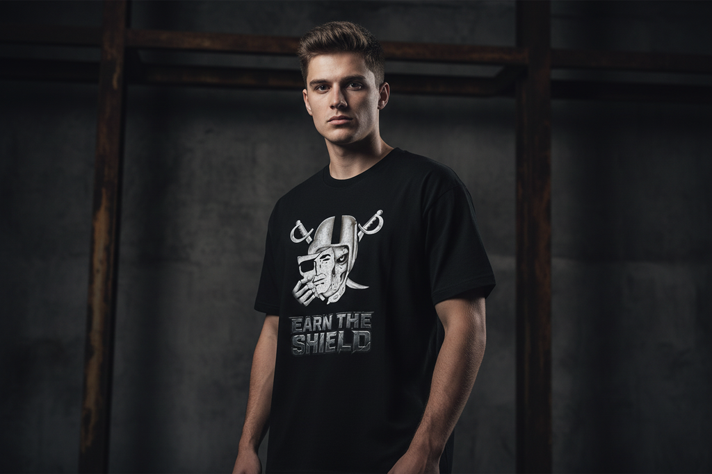 Earn The Shield Tee - Urban Streetwear